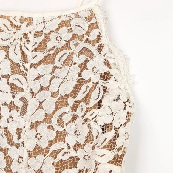 Lulus High Low Midi Lace Dress; perfect bridal shower, wedding, reception dress - Picture 7 of 7